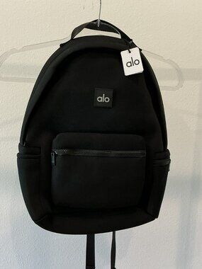 Alo Yoga new with tags Stow backpack in black MSRP $328 Alo Yoga Stow Backpack in Black Neoprene with Detachable  main image 3